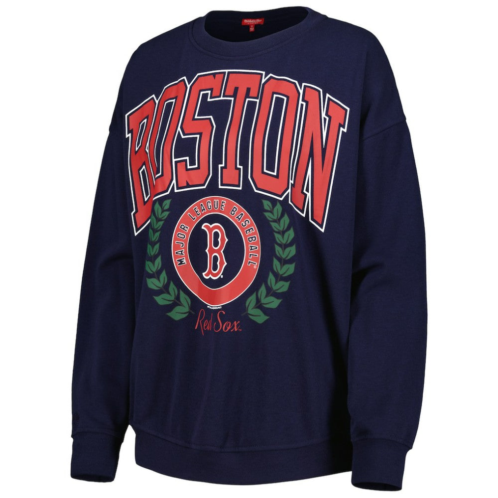 Boston Red Sox Mitchell & Ness Women's Logo Lt 2.0 Pullover Sweatshirt for sale
