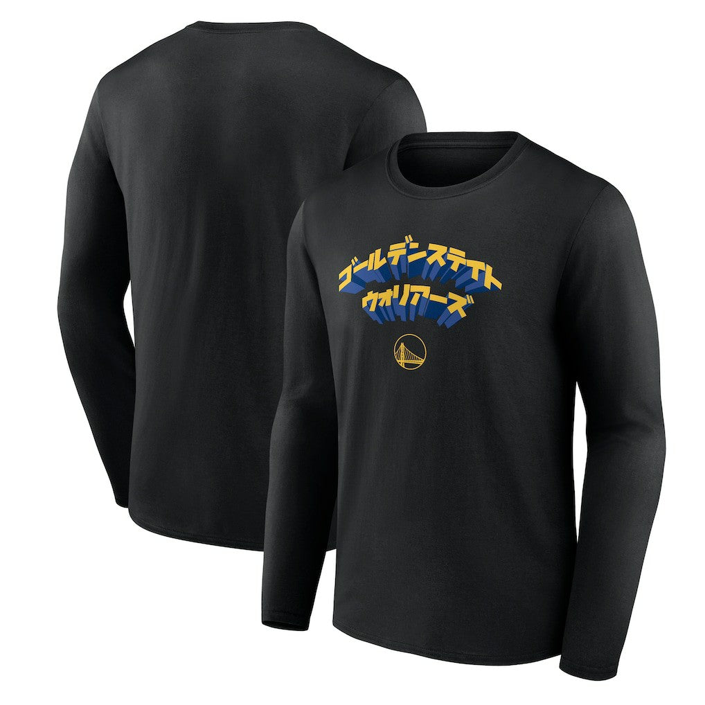 Fanatics - Golden State Warriors Japanese Heritage Long Sleeve T-Shirt - Black