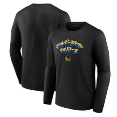 Fanatics - Golden State Warriors Japanese Heritage Long Sleeve T-Shirt - Black