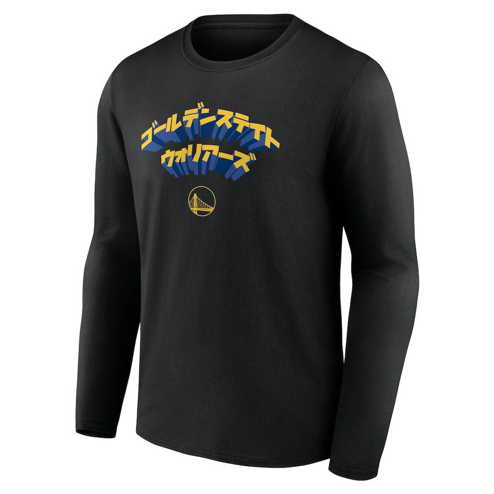 Fanatics - Golden State Warriors Japanese Heritage Long Sleeve T-Shirt - Black