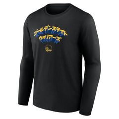 Fanatics - Golden State Warriors Japanese Heritage Long Sleeve T-Shirt - Black
