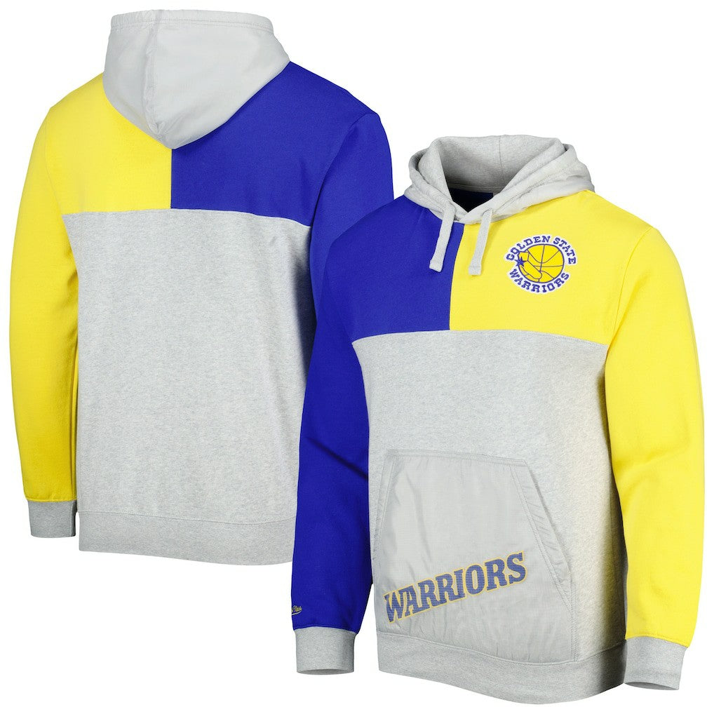 Mitchell & Ness - Golden State Warriors Tie-Breaker Pullover Hoodie - Heather Gray