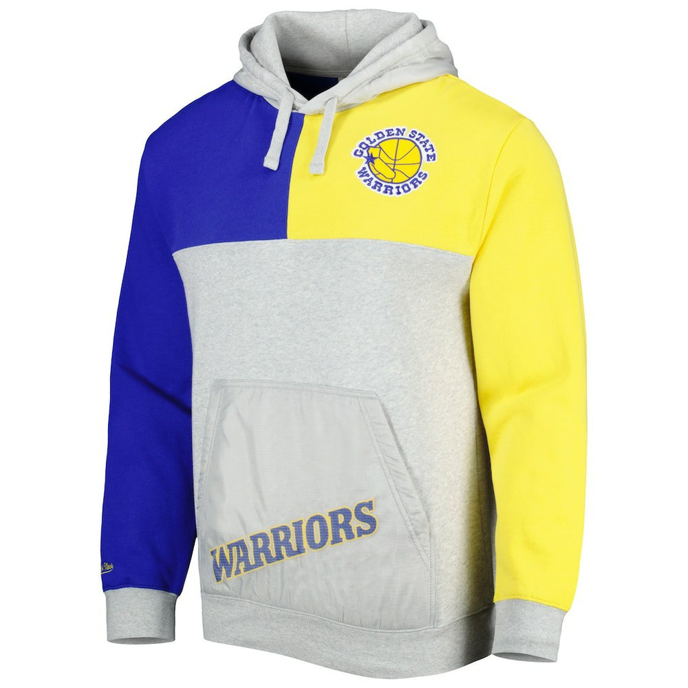 Mitchell & Ness - Golden State Warriors Tie-Breaker Pullover Hoodie - Heather Gray