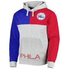 Mitchell & Ness - Philadelphia 76ers Tie-Breaker Pullover Hoodie - Heather Gray
