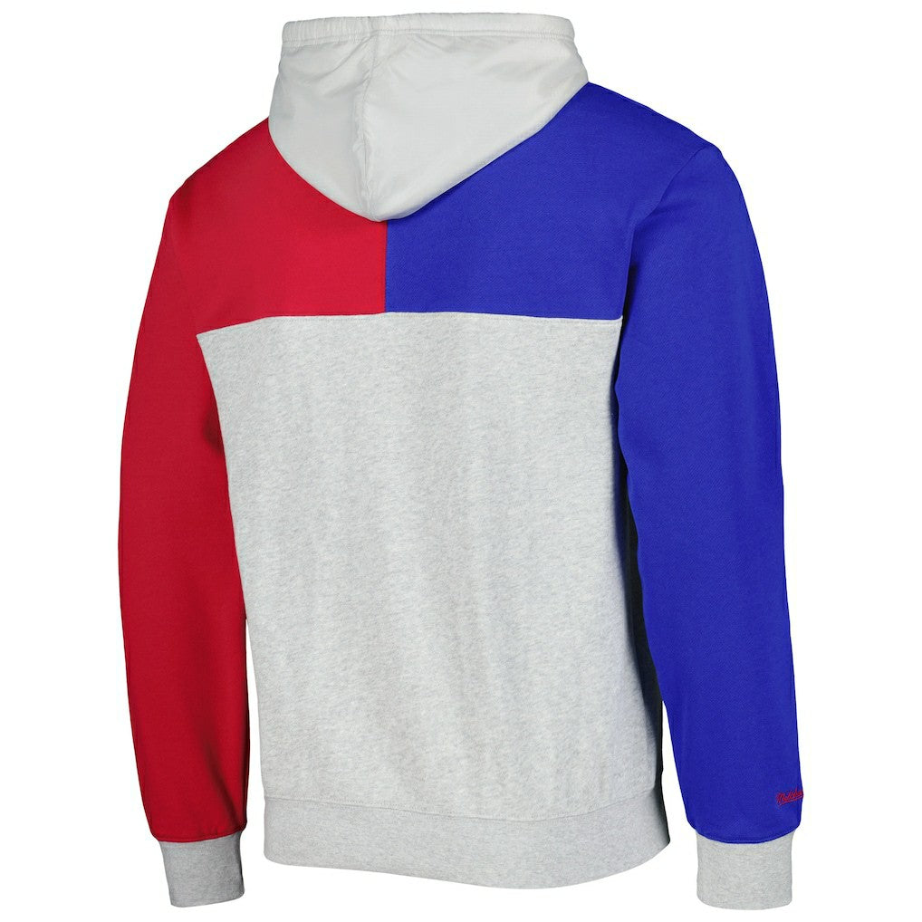 Mitchell & Ness - Philadelphia 76ers Tie-Breaker Pullover Hoodie - Heather Gray