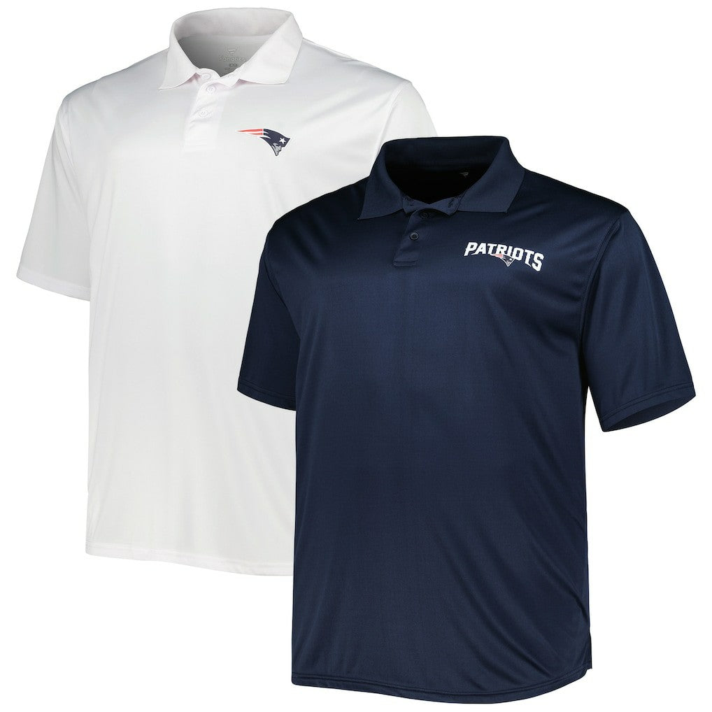 New England Patriots Solid Two-Pack Polo Set Navy/White - Fanatics