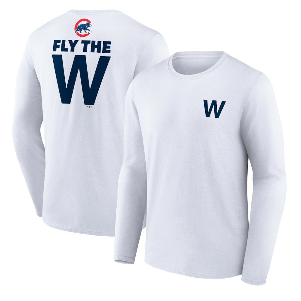 Chicago Cubs Fly the W Long Sleeve T-Shirt On Sale