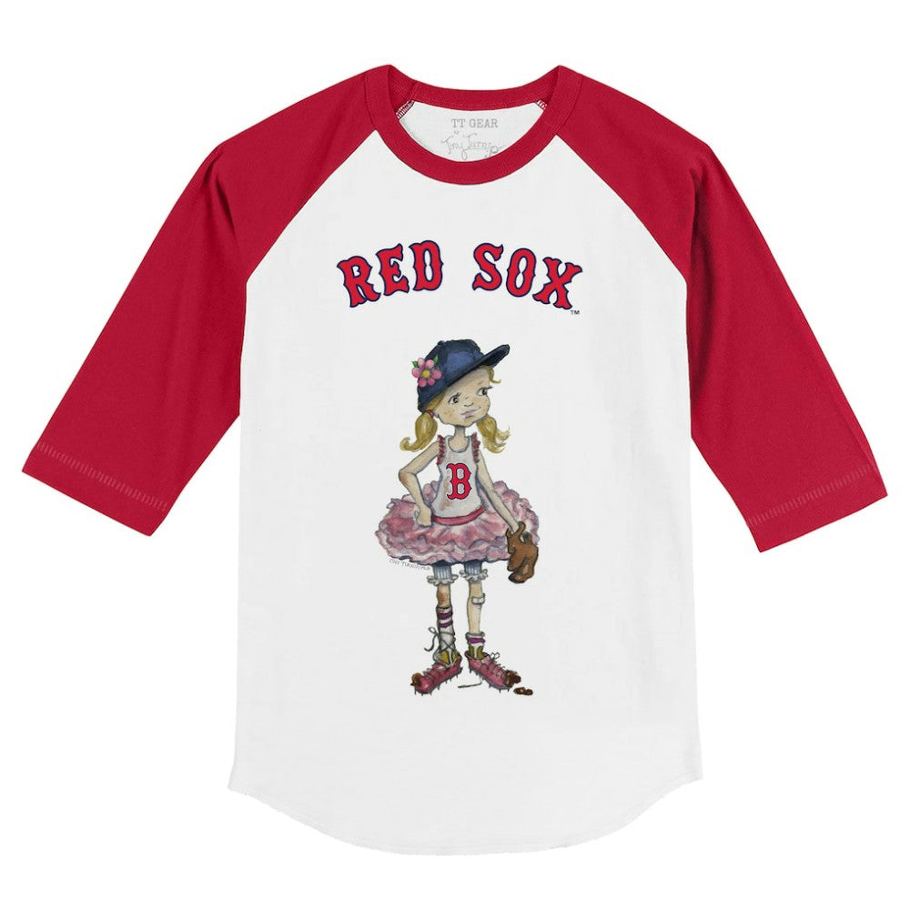 Boston Red Sox Tiny Turnip Youth Babes 3/4-Sleeve Raglan T-Shirt Near Me