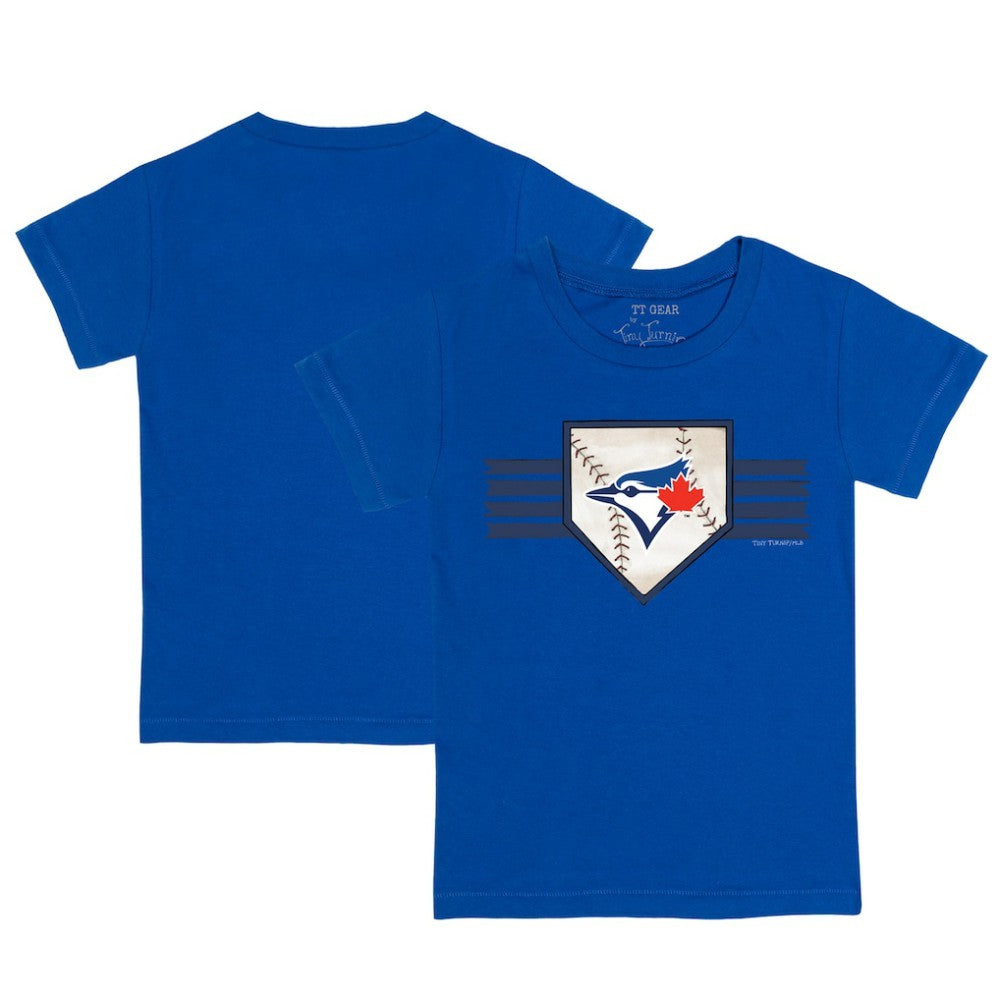 Toronto Blue Jays Tiny Turnip Youth Base Stripe T-Shirt for sale