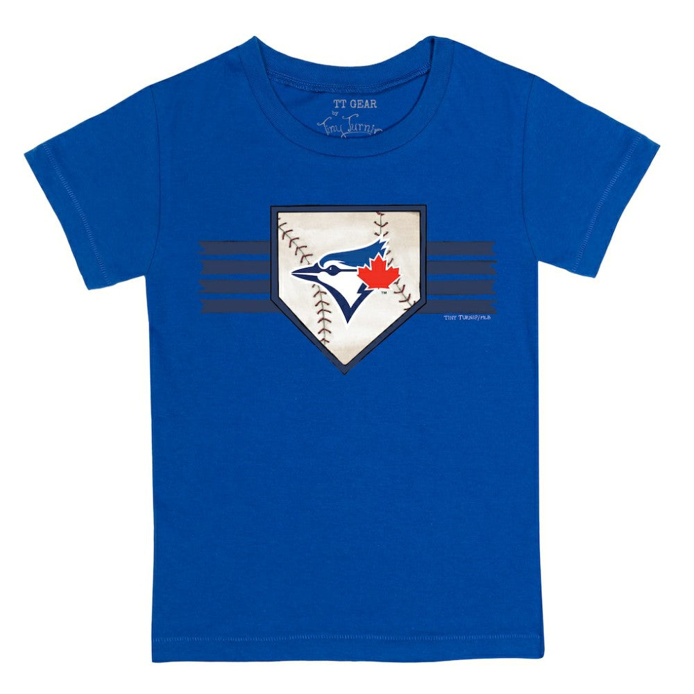 Toronto Blue Jays Tiny Turnip Youth Base Stripe T-Shirt for sale