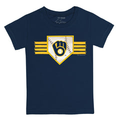 Milwaukee Brewers Tiny Turnip Youth Base Stripe T-Shirt Online
