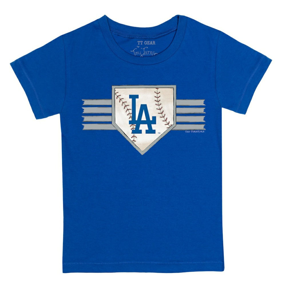 Los Angeles Dodgers Tiny Turnip Youth Base Stripe T-Shirt Lifestyle