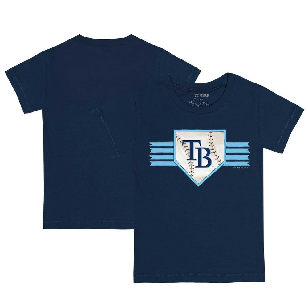 Tampa Bay Rays Tiny Turnip Youth Base Stripe T-Shirt discount