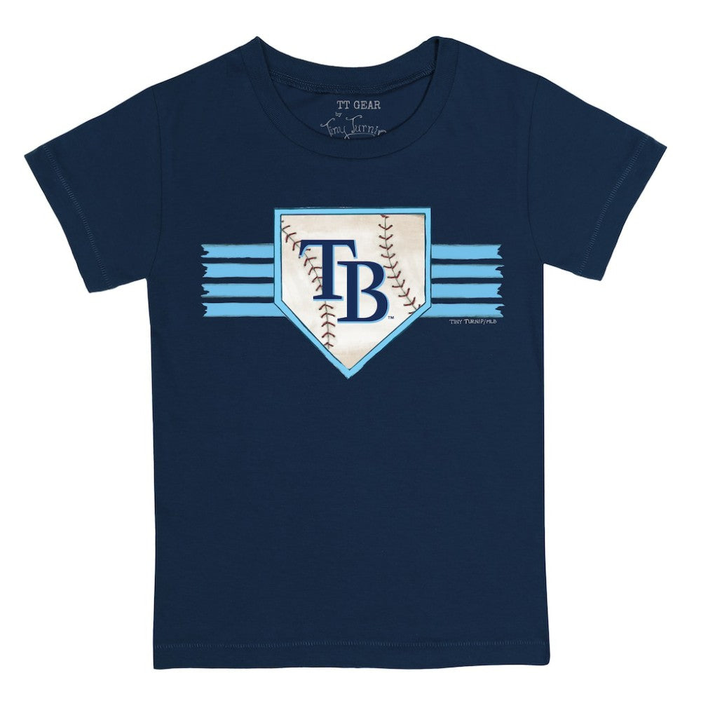 Tampa Bay Rays Tiny Turnip Youth Base Stripe T-Shirt discount