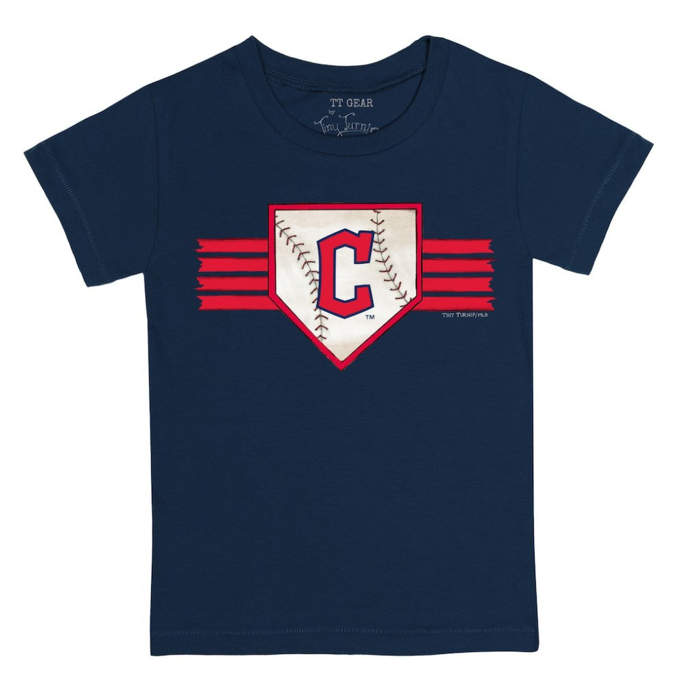 Cleveland Guardians Tiny Turnip Youth Base Stripe T-Shirt Online