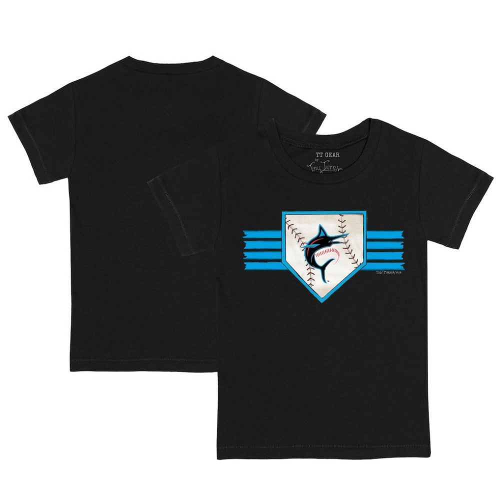 Miami Marlins Tiny Turnip Youth Base Stripe T-Shirt Clearance