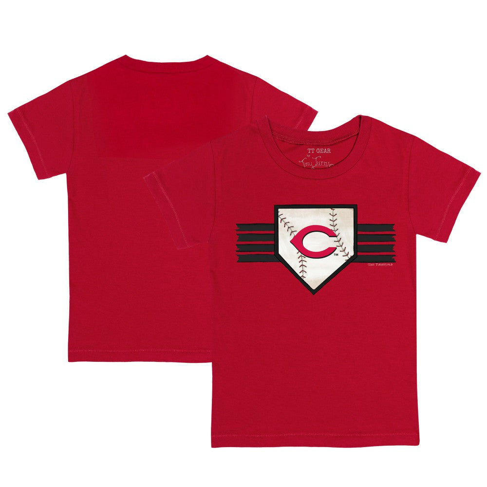 Cincinnati Reds Tiny Turnip Youth Base Stripe T-Shirt On Sale