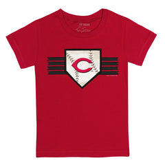Cincinnati Reds Tiny Turnip Youth Base Stripe T-Shirt On Sale
