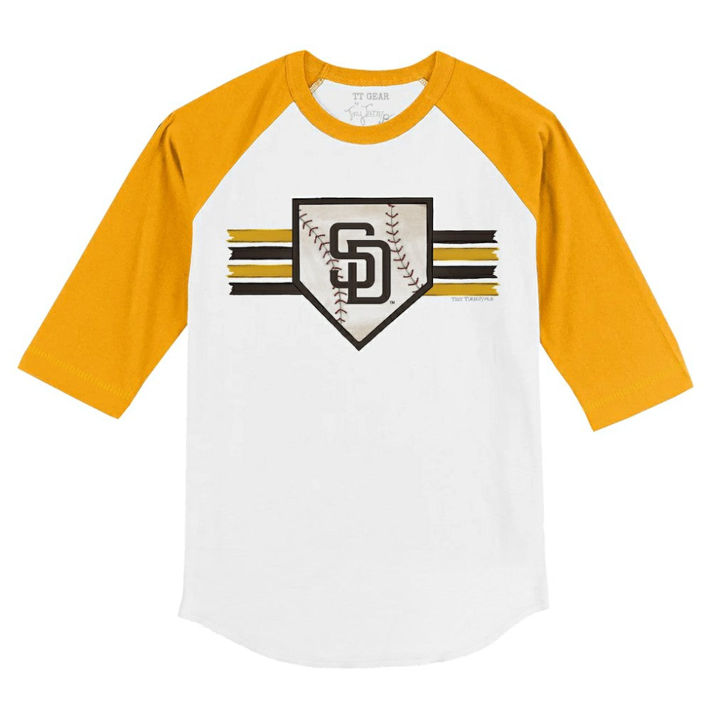 San Diego Padres Tiny Turnip Youth Base Stripe 3/4-Sleeve Raglan T-Shirt Online