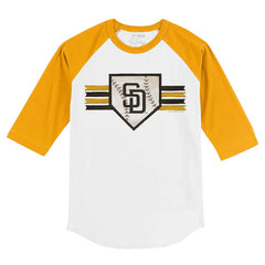 San Diego Padres Tiny Turnip Youth Base Stripe 3/4-Sleeve Raglan T-Shirt Online