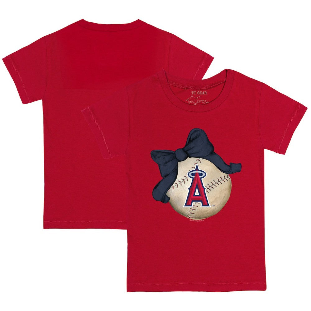 Los Angeles Angels Tiny Turnip Youth Baseball Bow T-Shirt Clearance