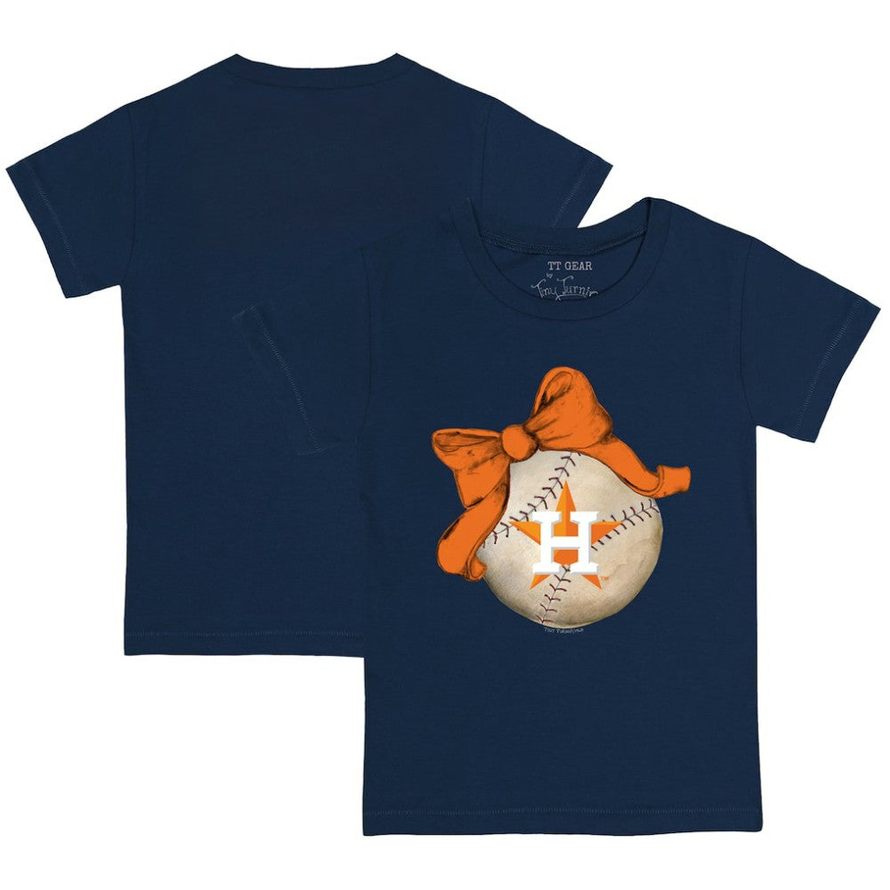 Houston Astros Tiny Turnip Youth Baseball Bow T-Shirt Clearance