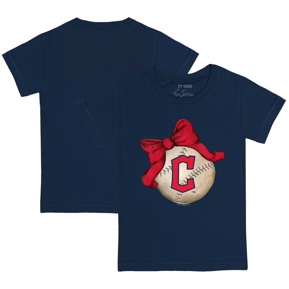 Cleveland Guardians Tiny Turnip Youth Baseball Bow T-Shirt for sale