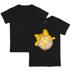 Pittsburgh Pirates Tiny Turnip Youth Baseball Bow T-Shirt On Sale