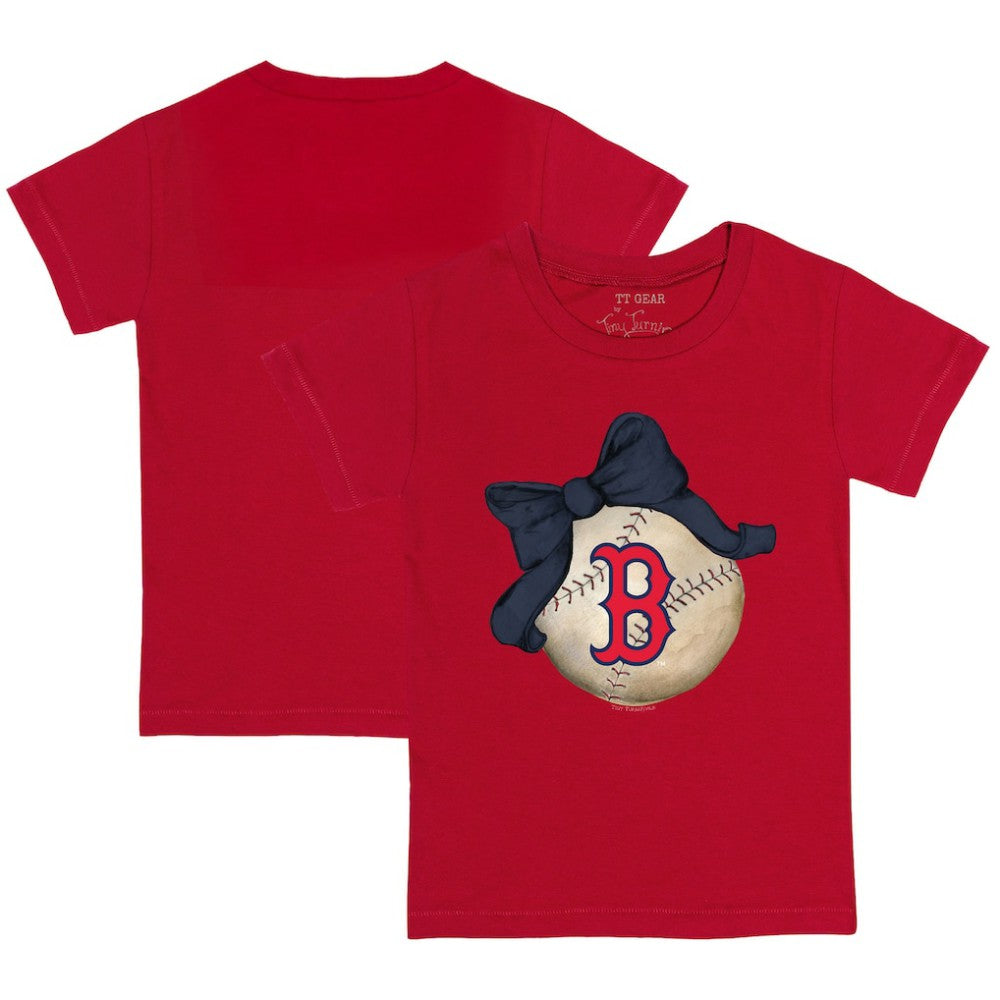 Boston Red Sox Tiny Turnip Youth Baseball Bow T-Shirt Sale