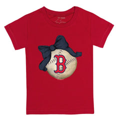 Boston Red Sox Tiny Turnip Youth Baseball Bow T-Shirt Sale