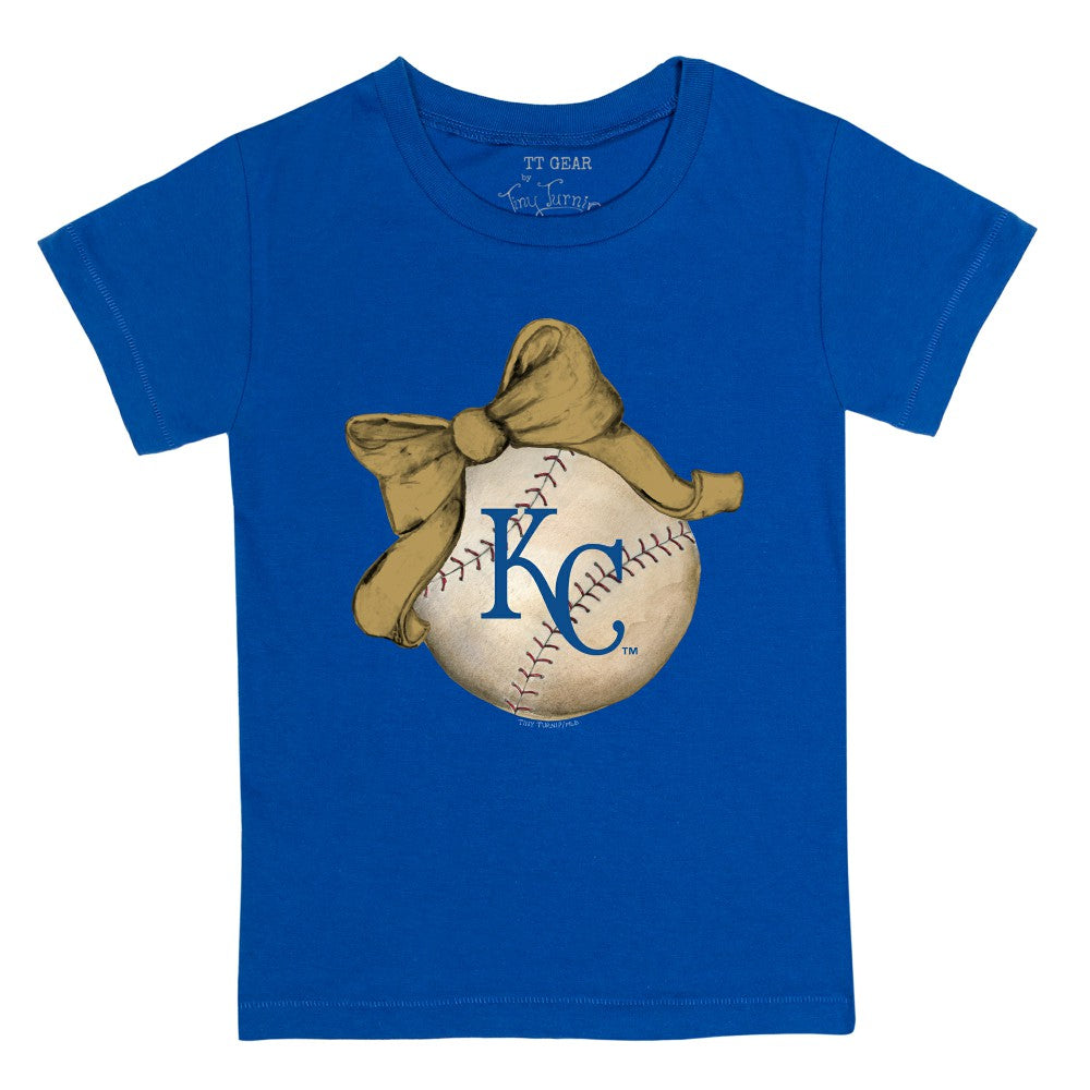 Kansas City Royals Tiny Turnip Youth Baseball Bow T-Shirt Online