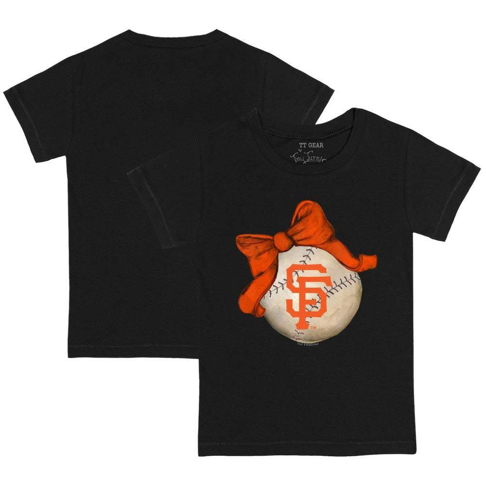 San Francisco Giants Tiny Turnip Youth Baseball Bow T-Shirt discount