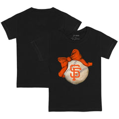 San Francisco Giants Tiny Turnip Youth Baseball Bow T-Shirt discount