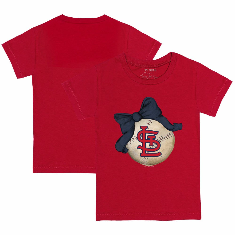 St. Louis Cardinals Tiny Turnip Youth Baseball Bow T-Shirt for sale
