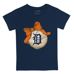 Detroit Tigers Tiny Turnip Youth Baseball Bow T-Shirt On Sale