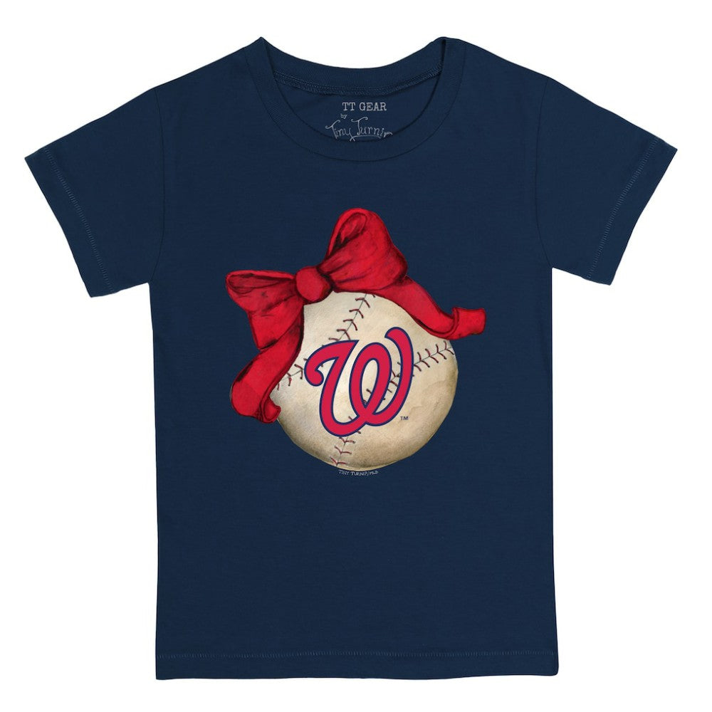 Washington Nationals Tiny Turnip Youth Baseball Bow T-Shirt Near Me