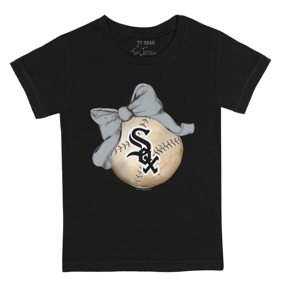 Chicago White Sox Tiny Turnip Youth Baseball Bow T-Shirt Online