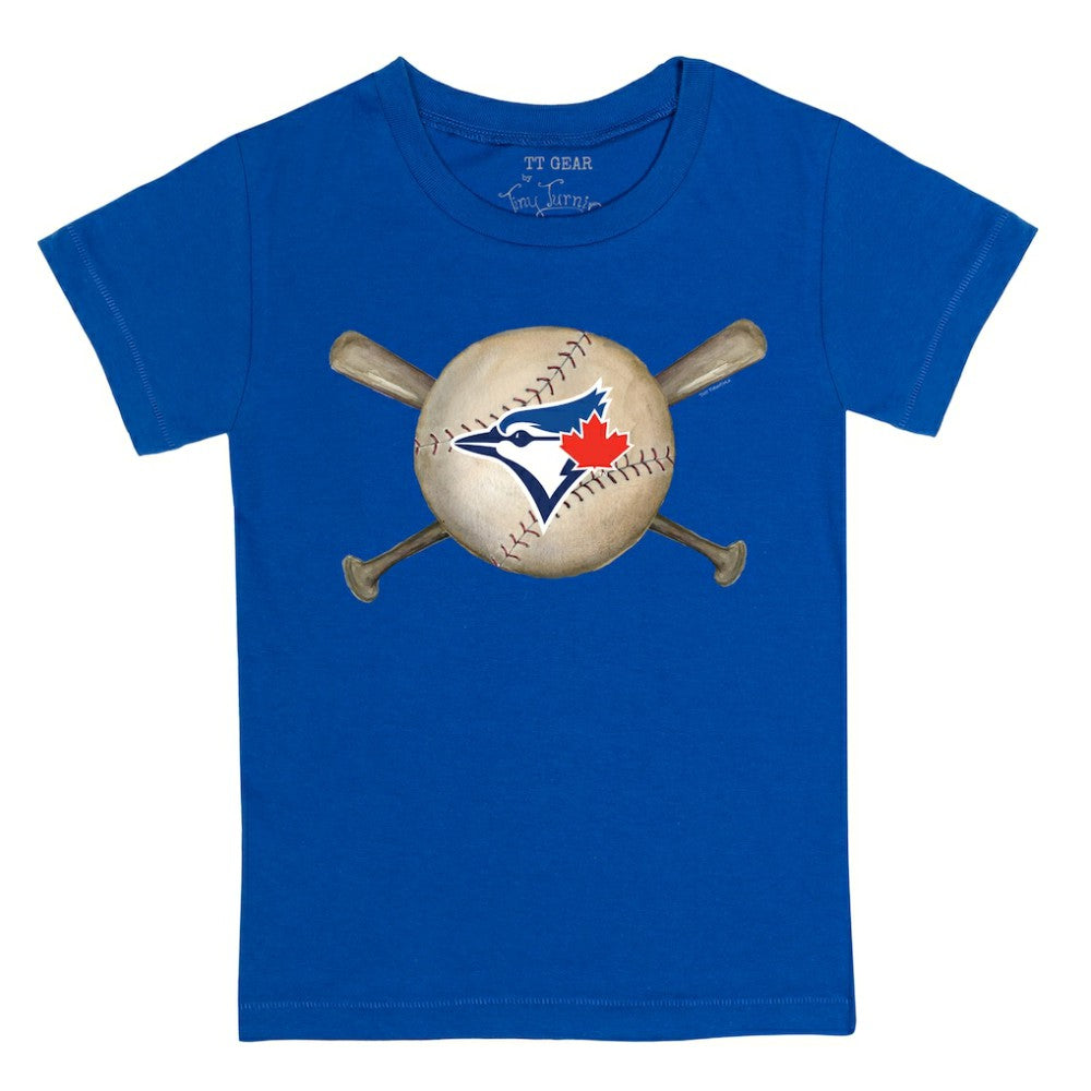 Toronto Blue Jays Tiny Turnip Youth Baseball Cross Bats T-Shirt On Sale
