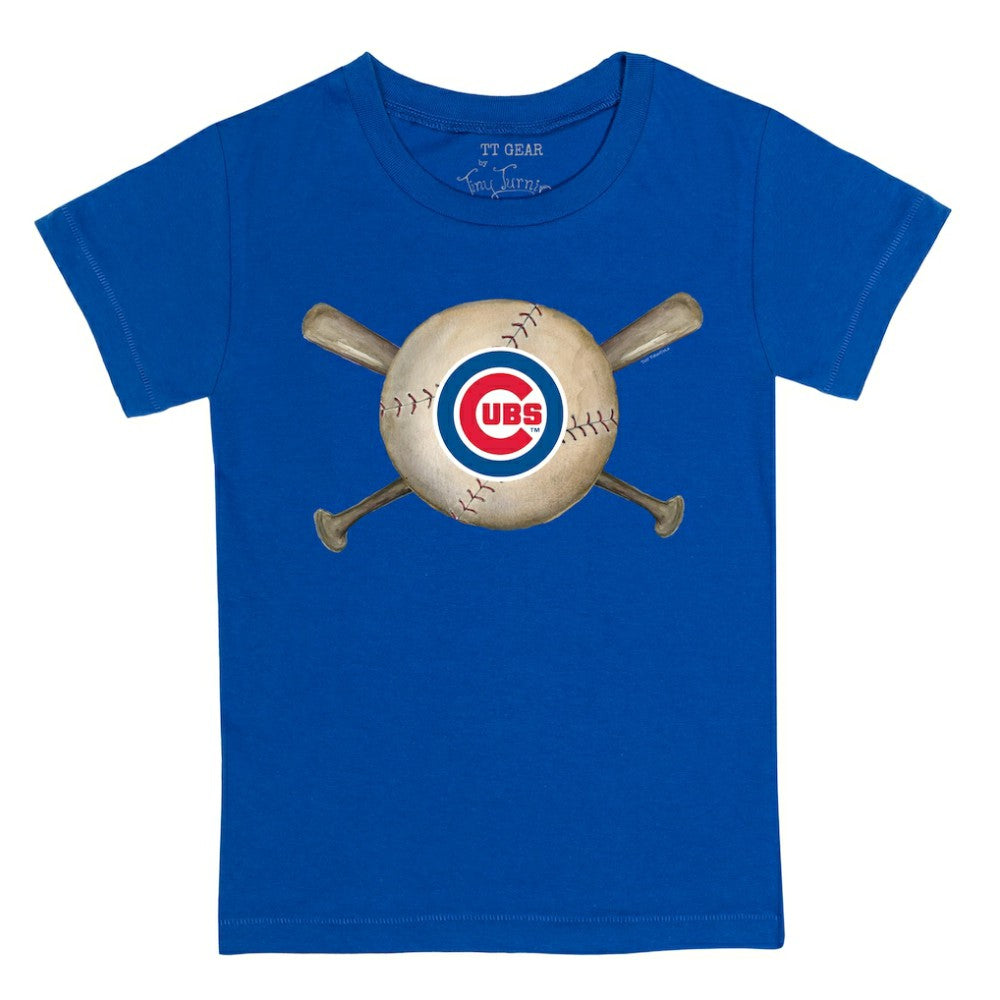 Chicago Cubs Tiny Turnip Youth Baseball Cross Bats T-Shirt for sale