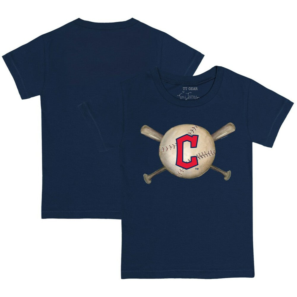 Cleveland Guardians Tiny Turnip Youth Baseball Cross Bats T-Shirt Lifestyle