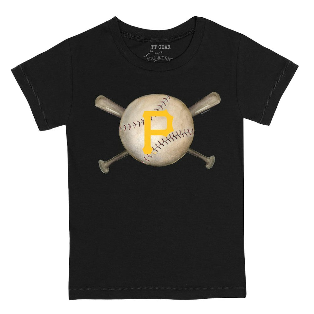 Pittsburgh Pirates Tiny Turnip Youth Baseball Cross Bats T-Shirt discount
