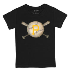 Pittsburgh Pirates Tiny Turnip Youth Baseball Cross Bats T-Shirt discount