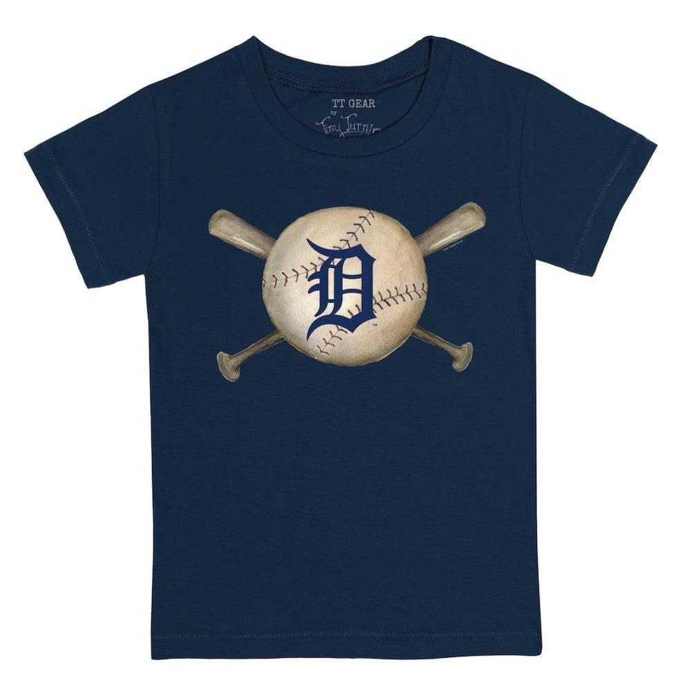 Detroit Tigers Tiny Turnip Youth Baseball Cross Bats T-Shirt On Sale