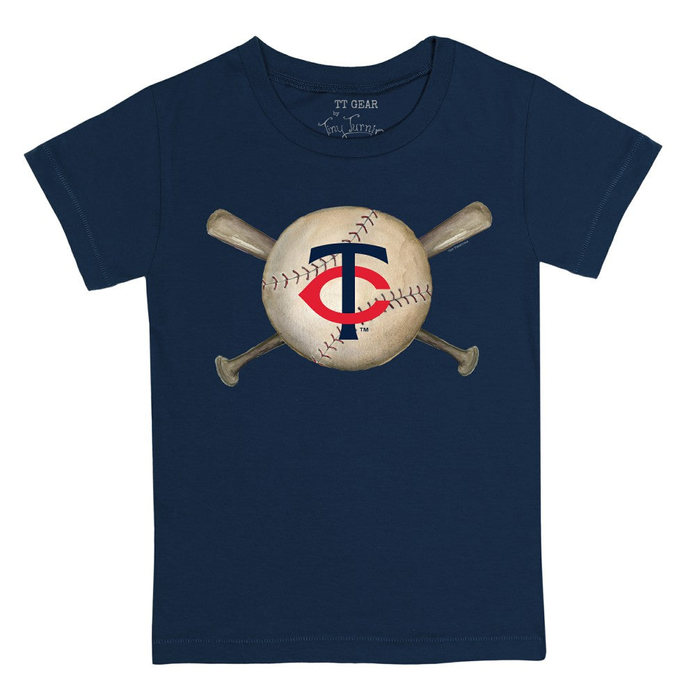 Minnesota Twins Tiny Turnip Youth Baseball Cross Bats T-Shirt Sale