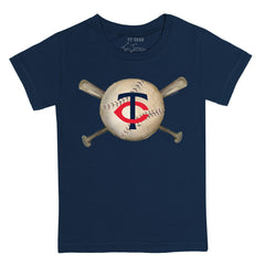 Minnesota Twins Tiny Turnip Youth Baseball Cross Bats T-Shirt Sale