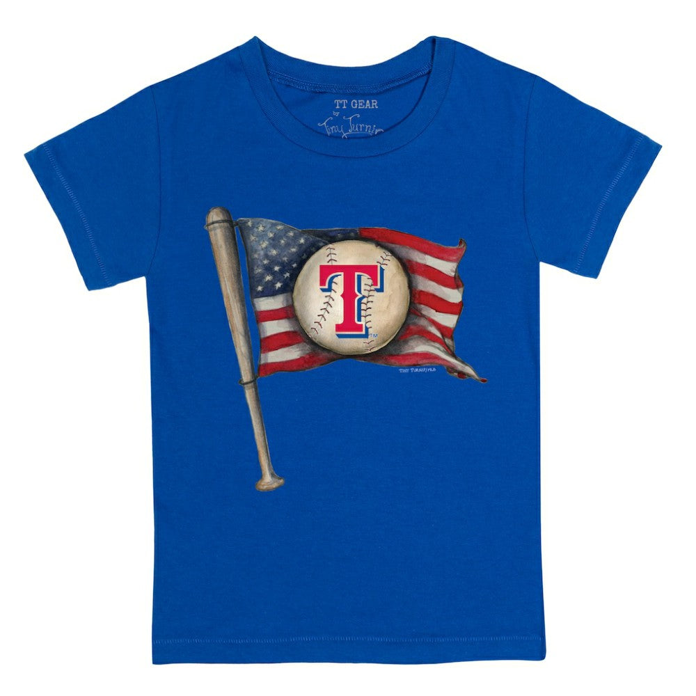 Texas Rangers Tiny Turnip Youth Baseball Flag T-Shirt for sale