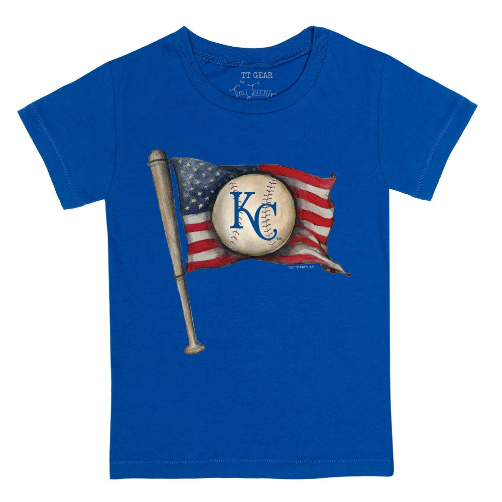 Kansas City Royals Tiny Turnip Youth Baseball Flag T-Shirt for sale