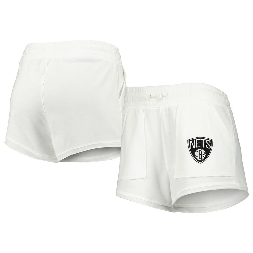 NBA - Brooklyn Nets Concepts Sport Women's Sunray Shorts - White
