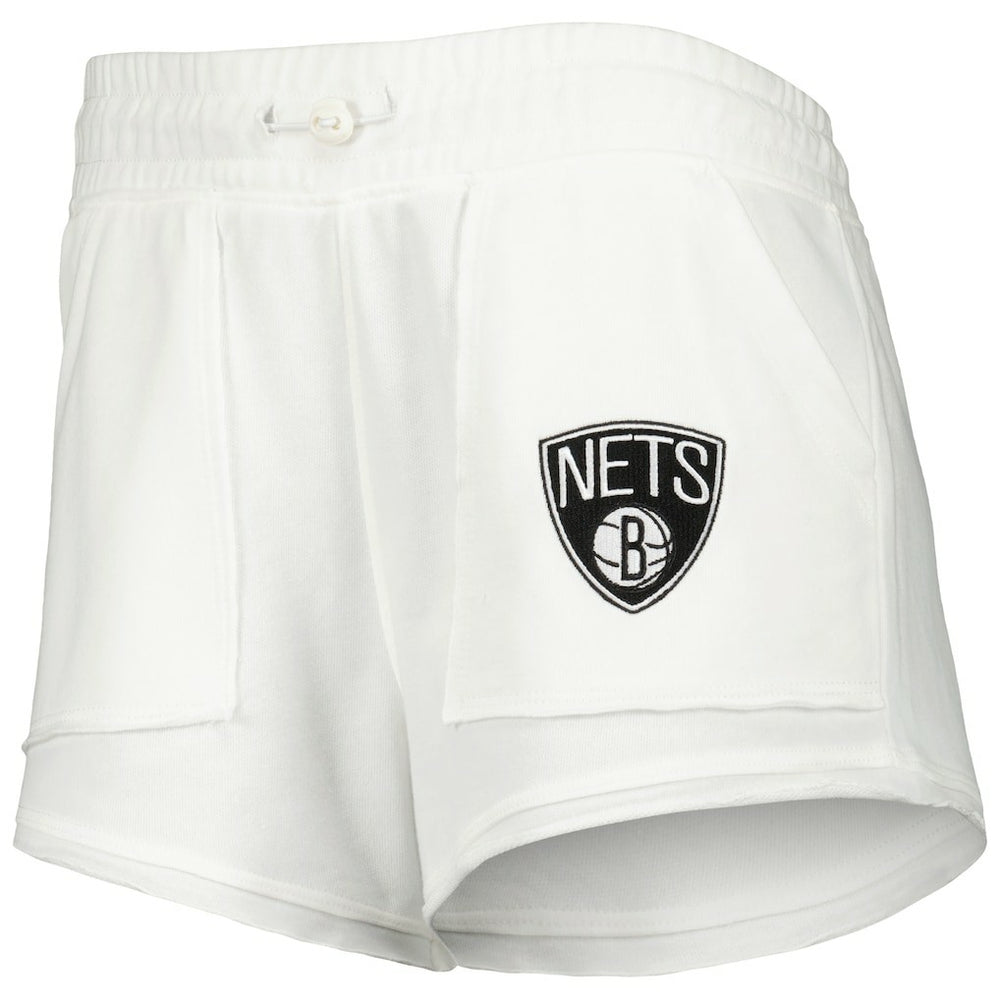 NBA - Brooklyn Nets Concepts Sport Women's Sunray Shorts - White