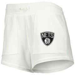 NBA - Brooklyn Nets Concepts Sport Women's Sunray Shorts - White